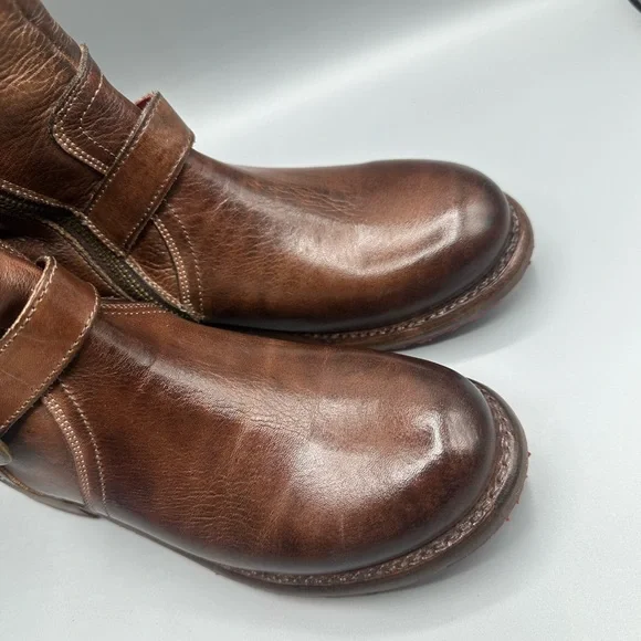BED STU Glaye wide calf brown boots 7.5 - Picture 2 of 7
